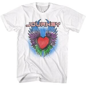 Journey Winged Heart White Adult T Shirt